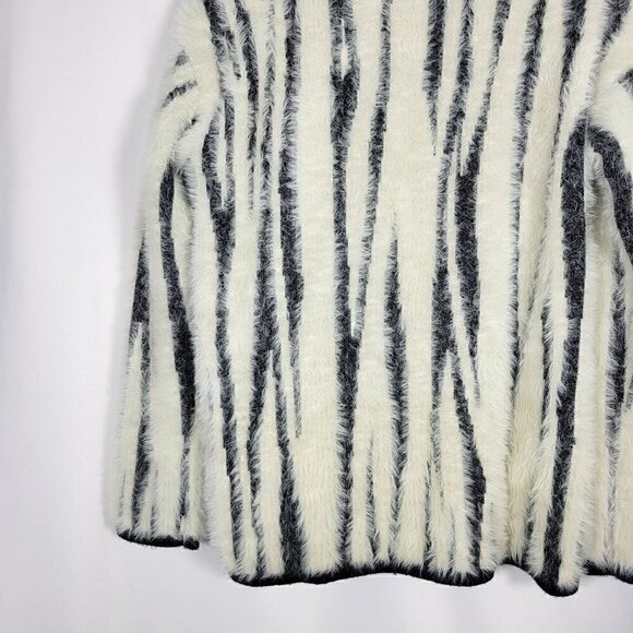 Anthropologie Women's Cindy Eyelash Half Zip Pullover Fuzzy Sweater Size S - Picture 11 of 15